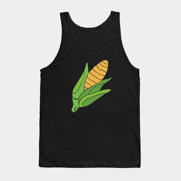 Corn - Stylized Food Tank Top by M.P. Lenz